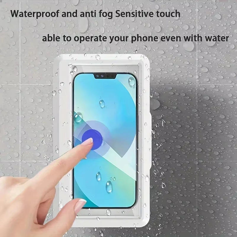 Fixed Waterproof and Anti-Fog Mobile Phone Case for Bathroom Shower Phone Holder Waterproof Can Touched Shower Phone